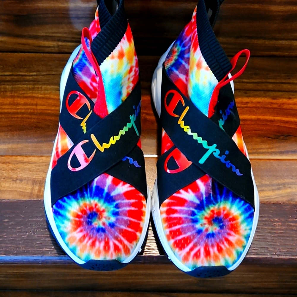 Champion Rainbow Tie Dye Sneakers 6.5Y